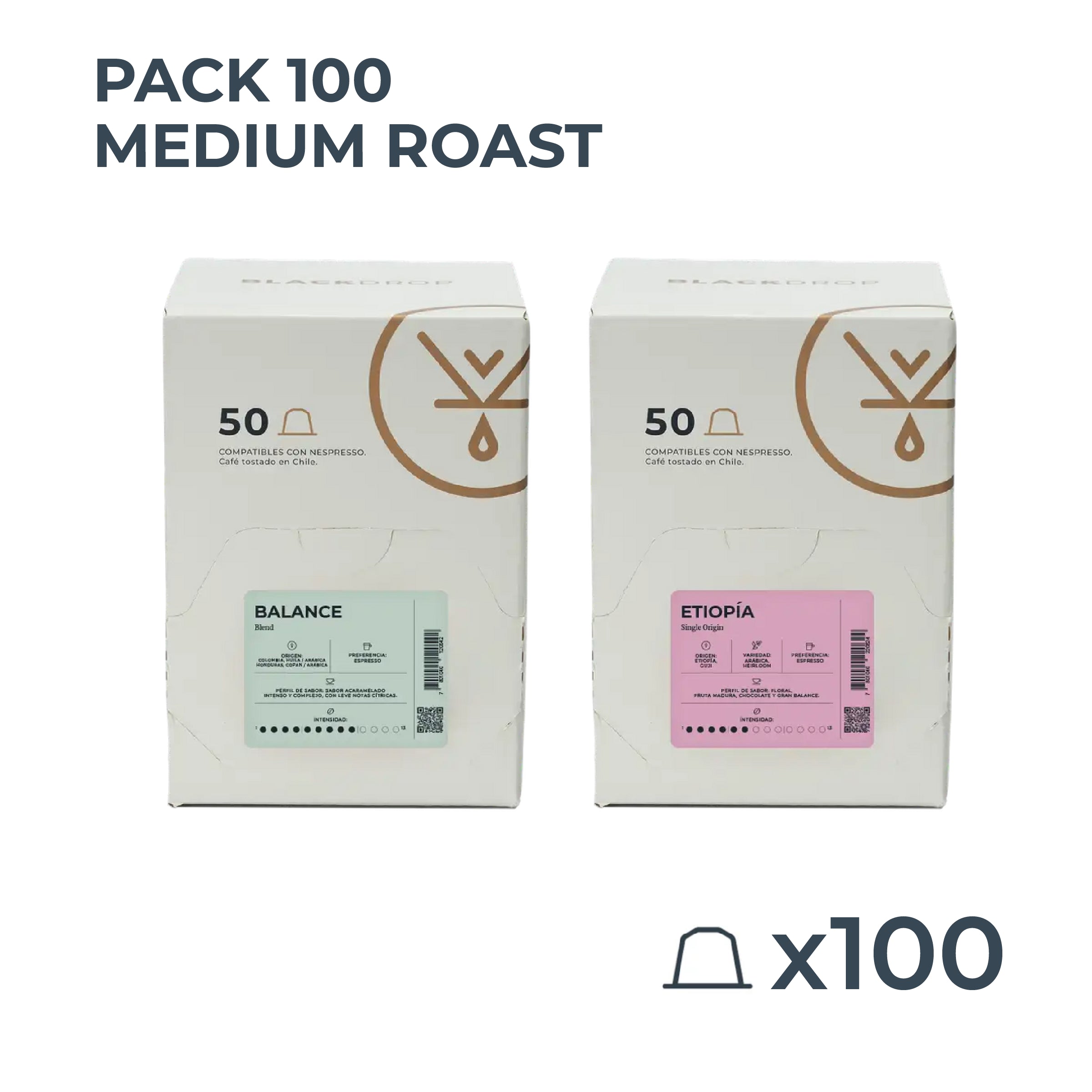 PACK 100 cápsulas Medium Roast
