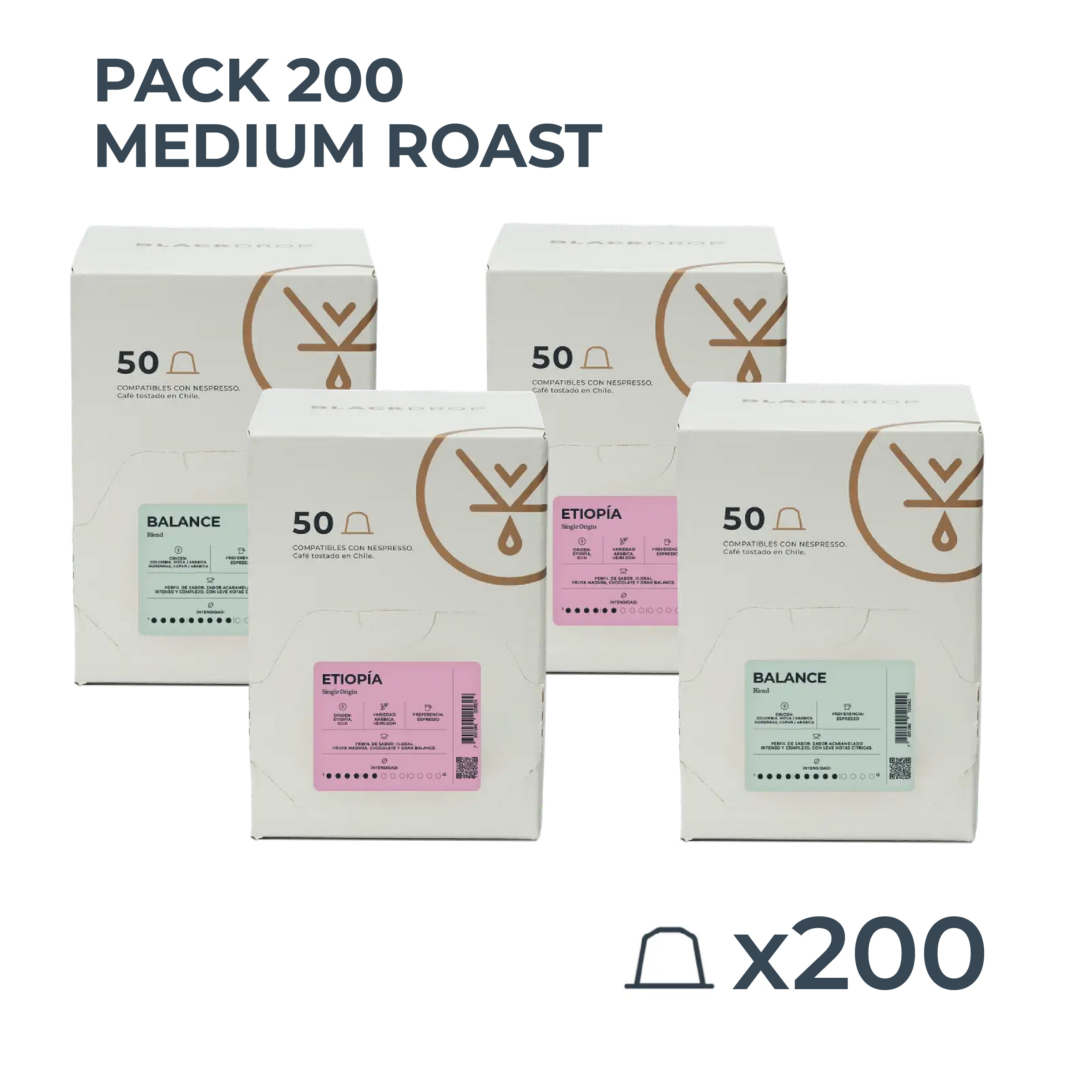 PACK 200 cápsulas Medium Roast
