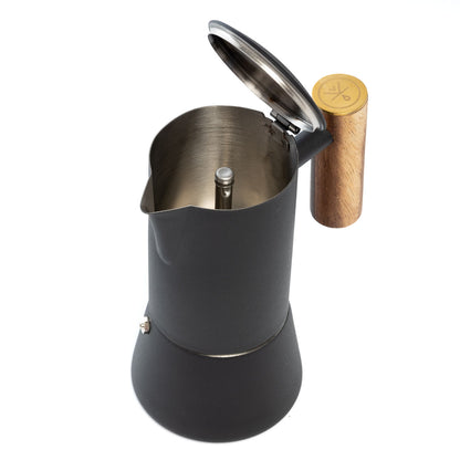 Cafetera Moka Italiana 400ml negra DHPO - Blackdrop