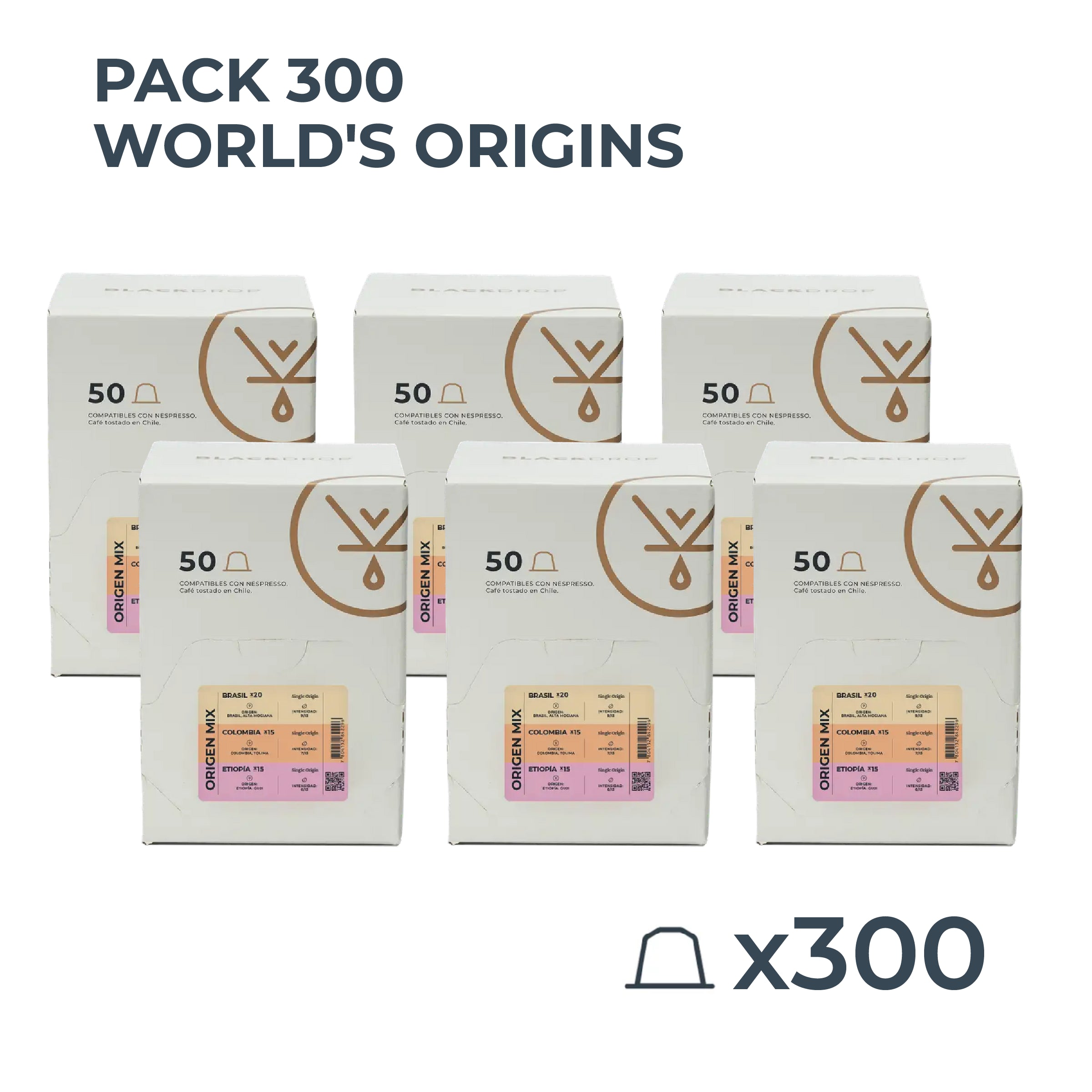 Pack 300 cápsulas World's Origins