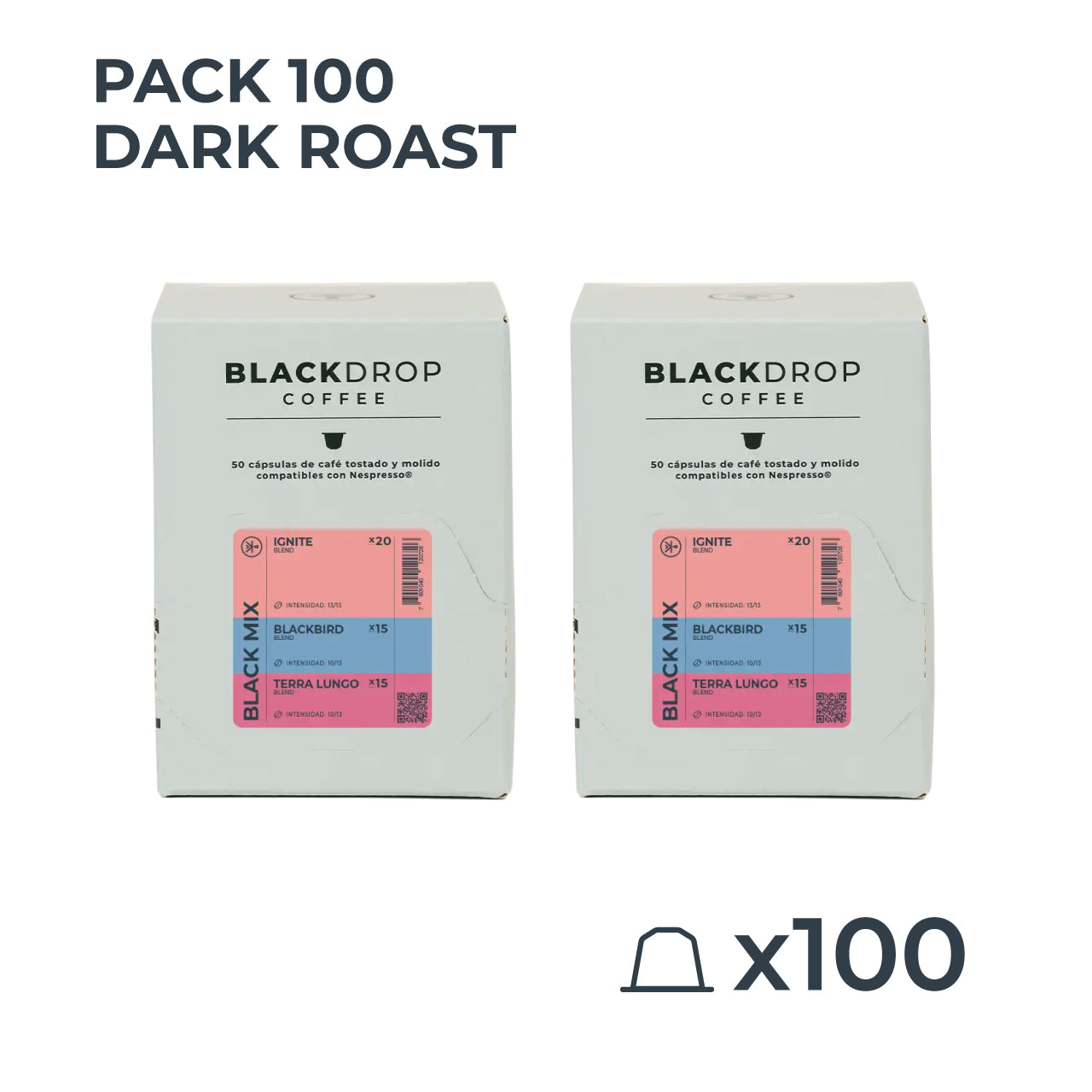 100 cápsulas Dark Roast - Blackdrop