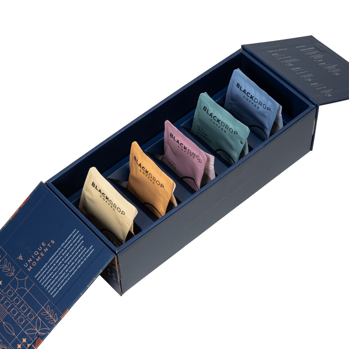 Pack 5 Doypacks Unique Moments Grano - Blackdrop Coffee