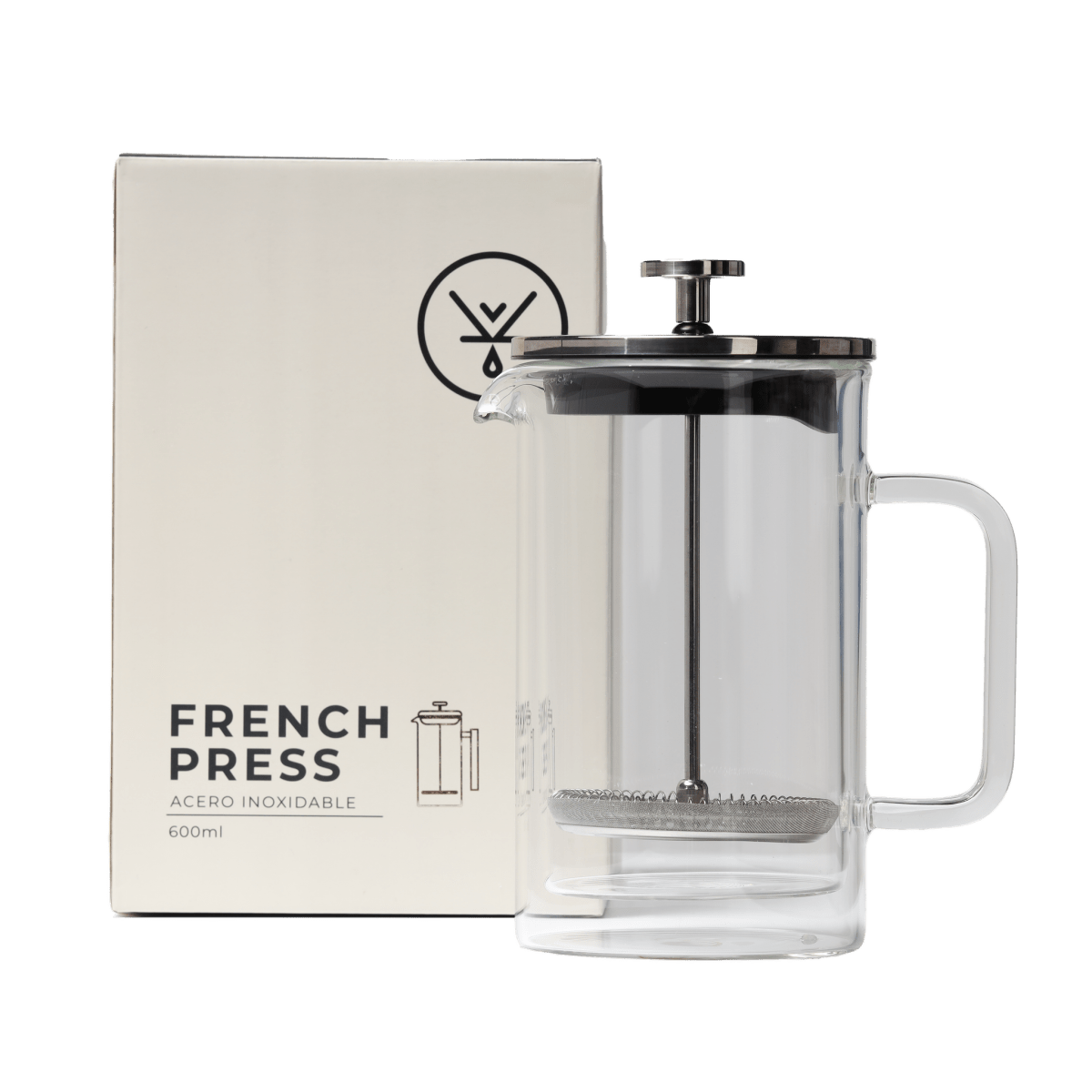 Prensa Francesa Doble Vidrio 600 ML - Blackdrop Coffee