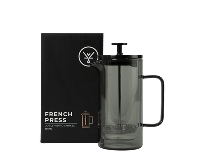 Prensa Francesa Doble Vidrio Smoke 350 ML - Blackdrop Coffee
