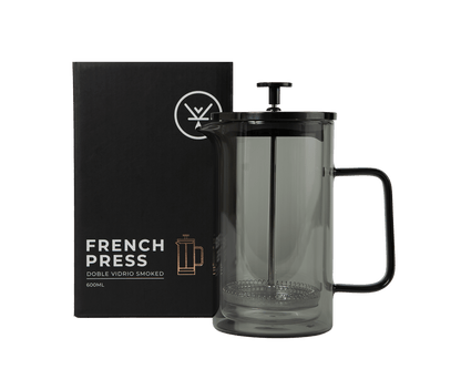 Prensa Francesa Doble Vidrio Smoke 600 ML - Blackdrop Coffee