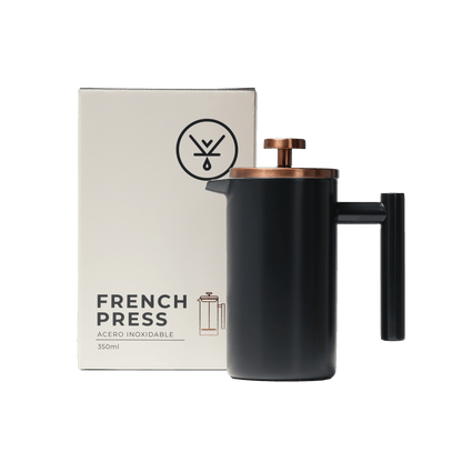 Prensa Francesa Negra Acero 350 ML Cobre - Blackdrop Coffee