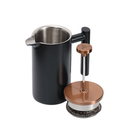 Prensa Francesa Negra Acero 350 ML Cobre - Blackdrop Coffee