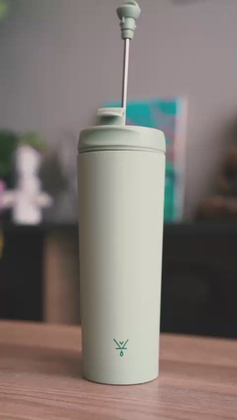 Prensa Francesa Portatil Verde 450 ML