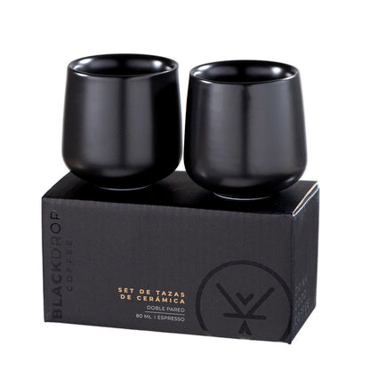Set 2 Tazas Cerámica Espresso 80 ML - Blackdrop Coffee