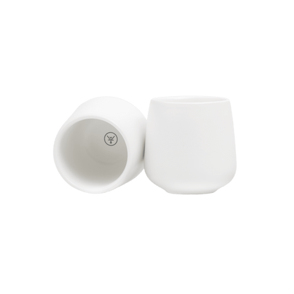 Set 2 Tazas Cerámica Espresso 80 ML Blanco - Blackdrop Coffee