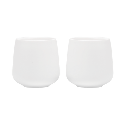Set 2 Tazas Cerámica Lungo 150 ML Blanco - Blackdrop Coffee