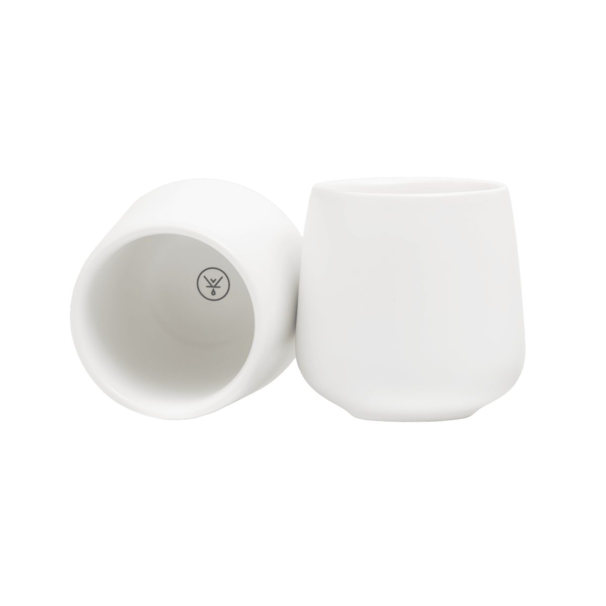 Set 2 Tazas Cerámica Lungo 150 ML Blanco - Blackdrop Coffee