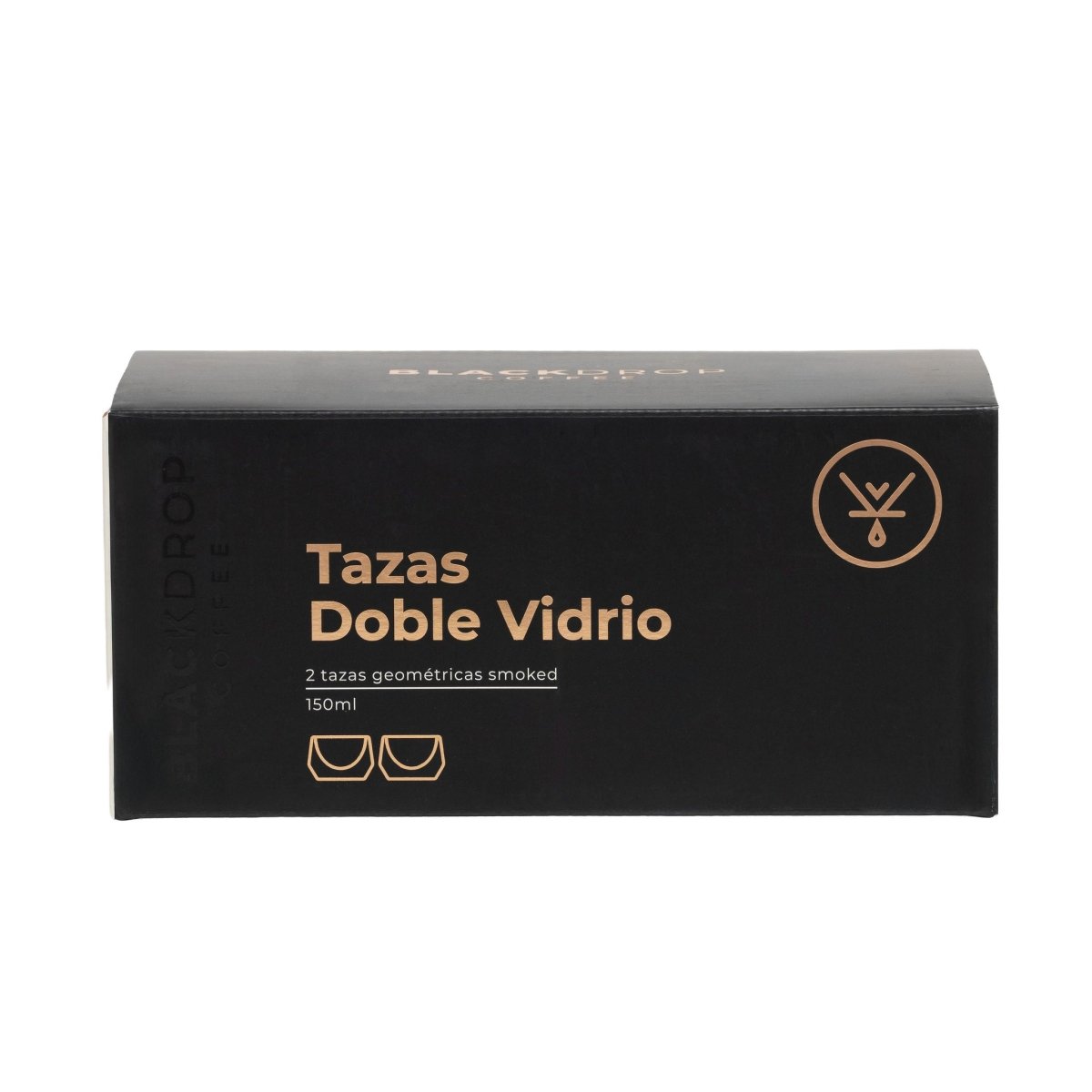 Set 2 Tazas Cerámica Lungo 150 ML Negro - Blackdrop Coffee