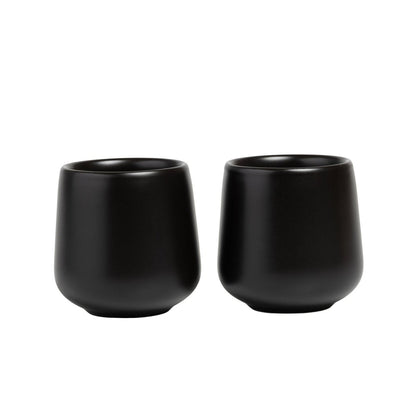 Set 2 Tazas Cerámica Lungo 150 ML Negro - Blackdrop Coffee