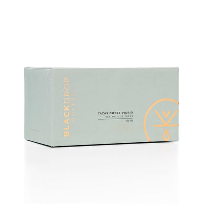 Set 2 Tazas Doble Vidrio 150 ML - Blackdrop Coffee