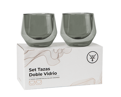 Set 2 Tazas Geometric Smoke 250 ML - Blackdrop Coffee