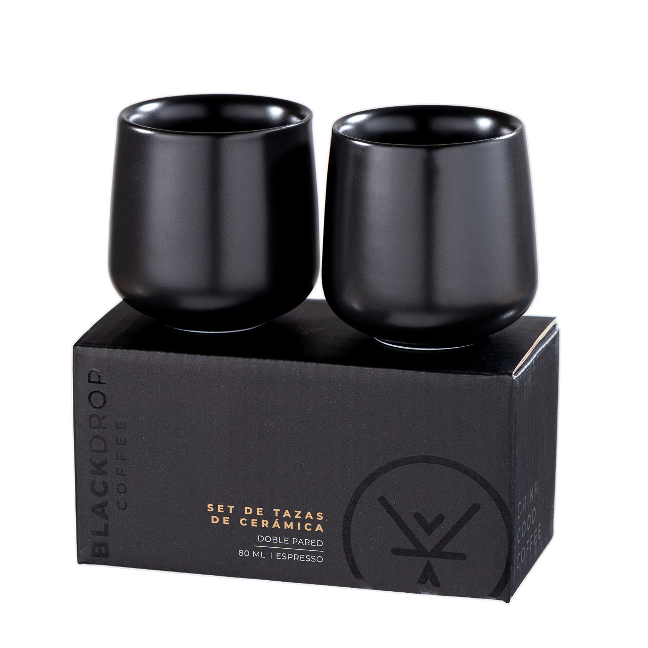 Set 2 Tazas Cerámica Espresso 80 ML
