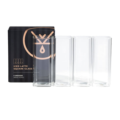 Set De 4 Vasos Ice Coffee 400 Ml - Blackdrop Coffee