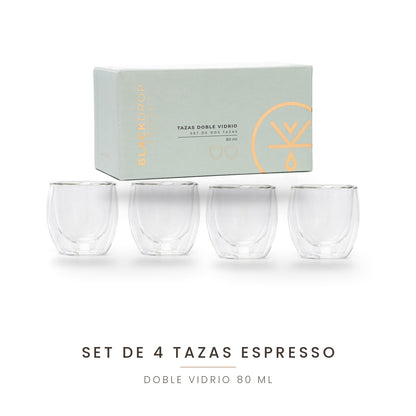 Set de 4 tazas Espresso 80 ML