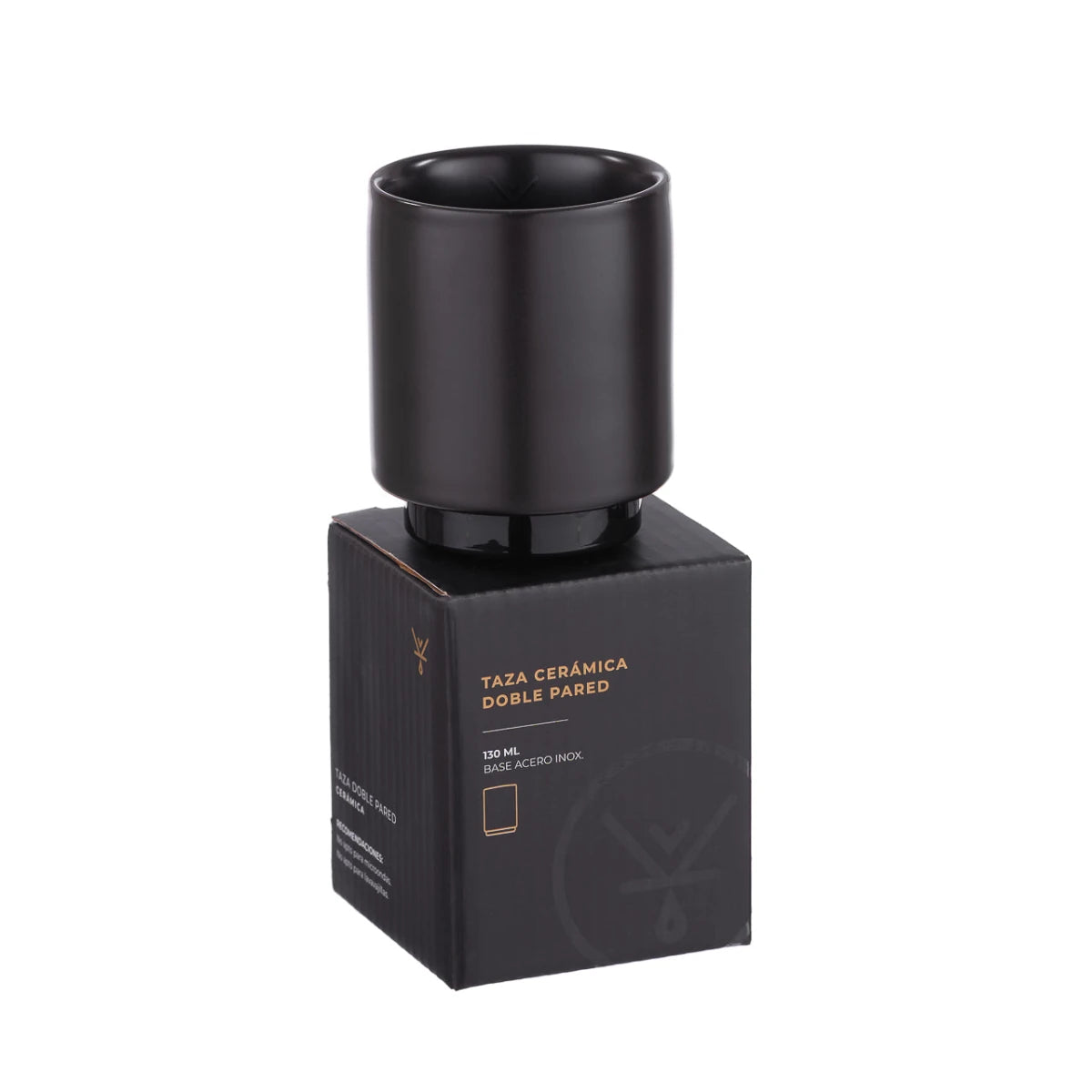 Taza Block 130 ML Negra - Blackdrop Coffee
