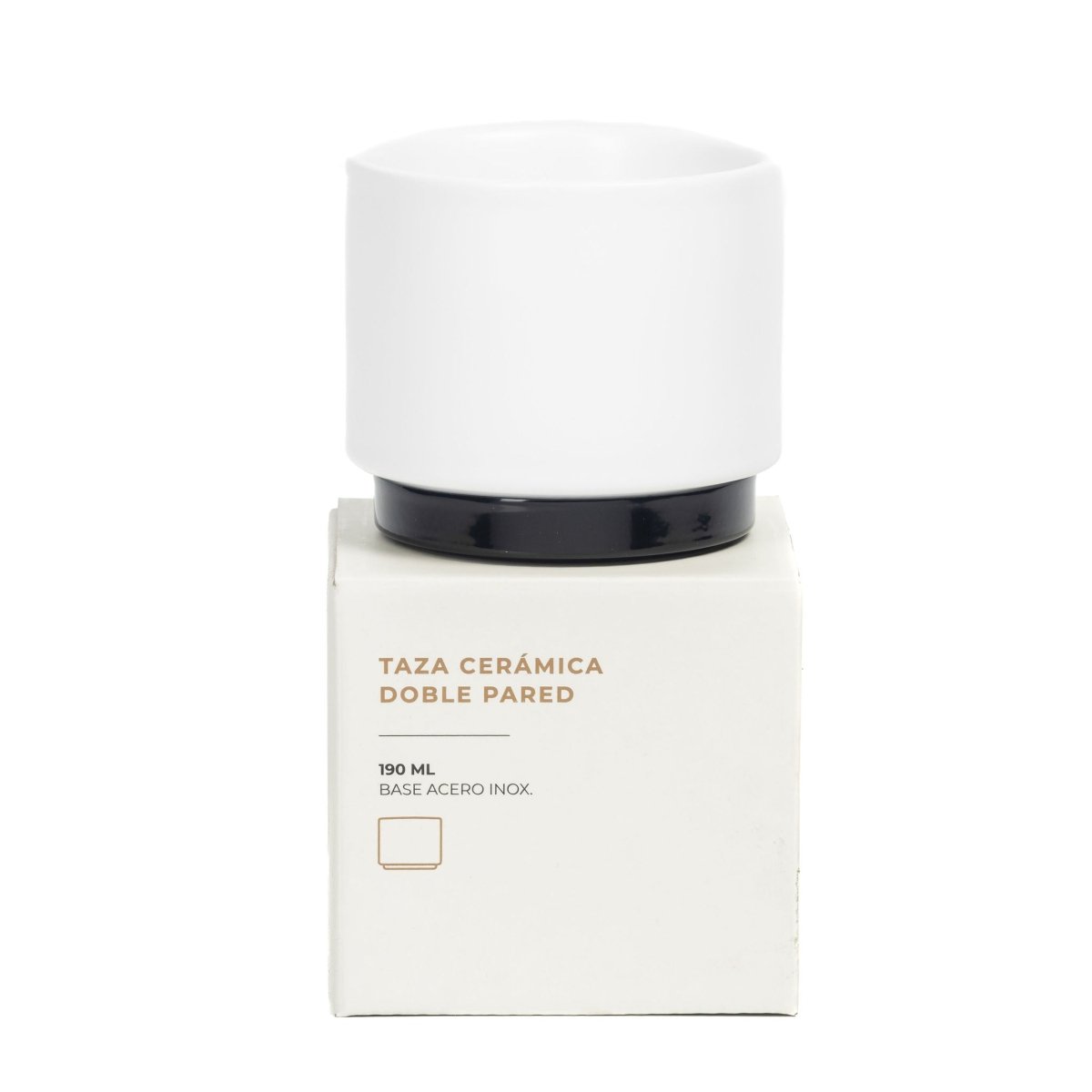 Taza Block 190 ML Blanca - Blackdrop Coffee