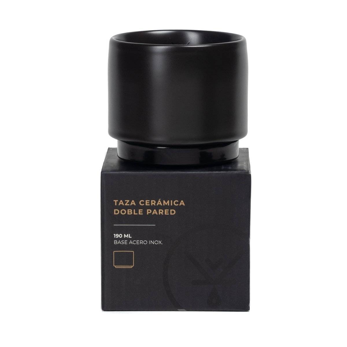 Taza Block 190 ML Negra - Blackdrop Coffee