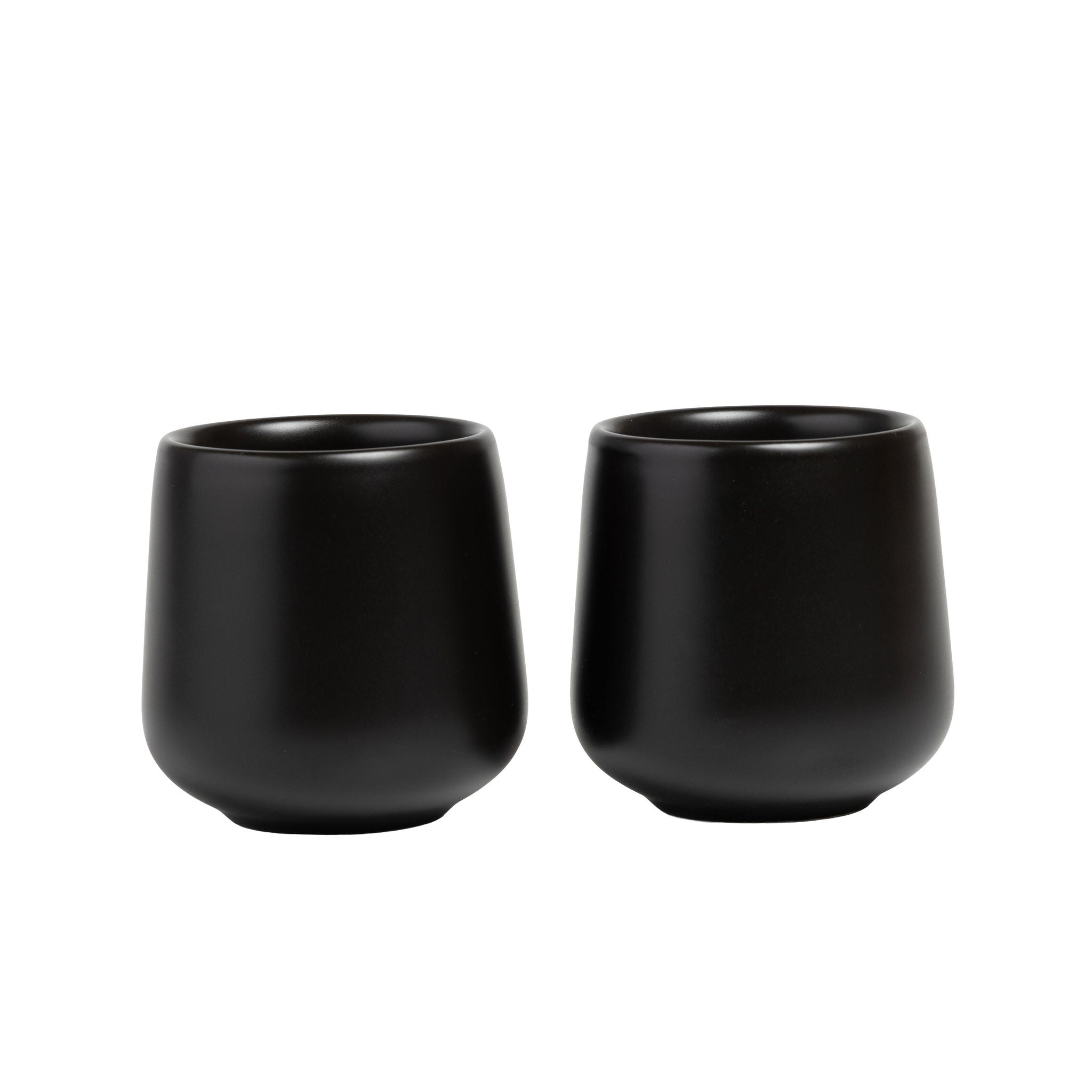 Set 2 Tazas Cerámica Lungo 150 ML Negro