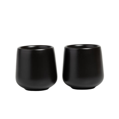 Set 2 Tazas Cerámica Lungo 150 ML Negro