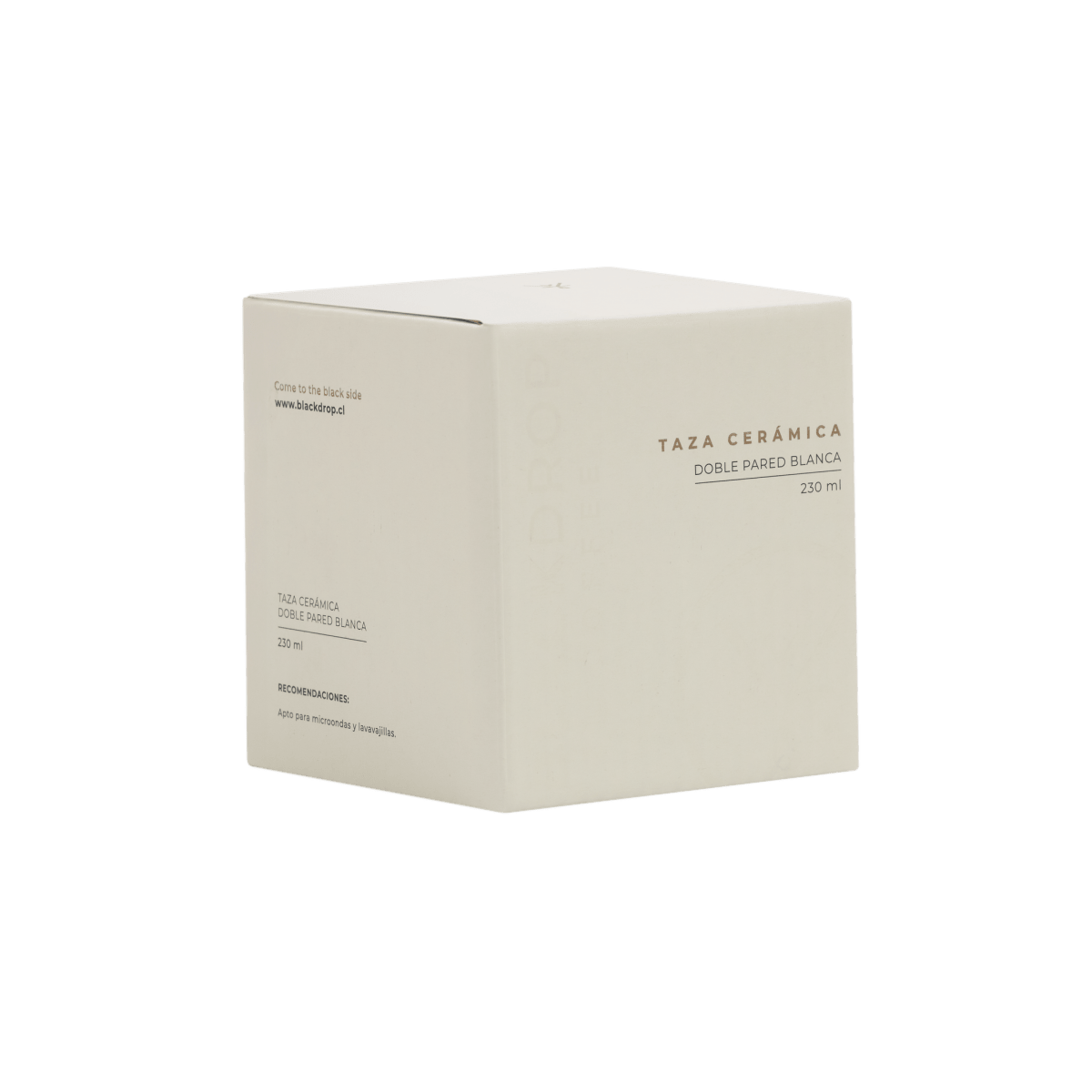 Taza Cerámica Cappuccino 230 ML Blanco - Blackdrop Coffee