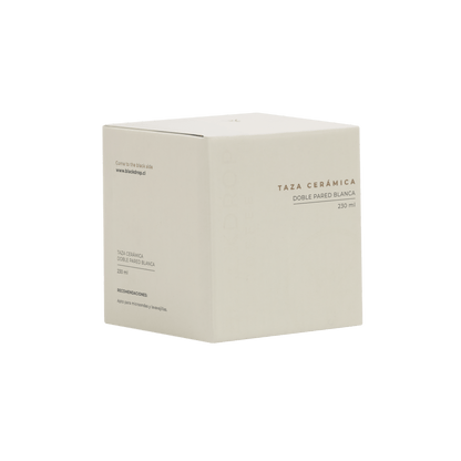 Taza Cerámica Cappuccino 230 ML Blanco - Blackdrop Coffee