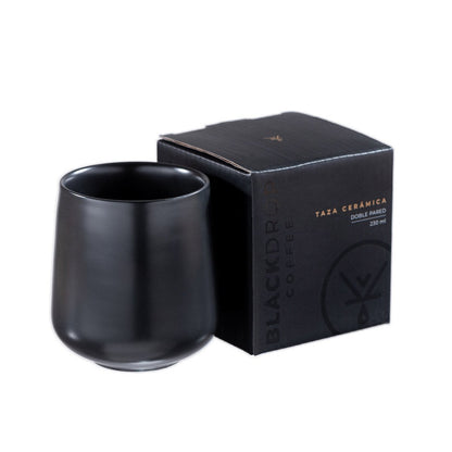 Taza Cerámica Cappuccino 230 ML Negro - Blackdrop Coffee
