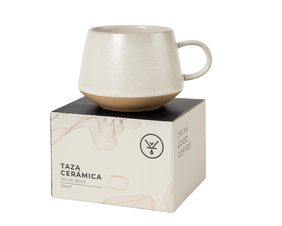 Taza Cerámica Crema con Aza 300 ML - Blackdrop Coffee