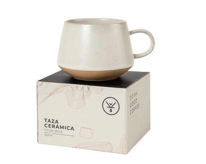 Taza Cerámica Crema con Aza 300 ML - Blackdrop Coffee