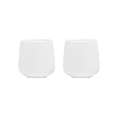 Set 2 Tazas Cerámica Espresso 80 ML Blanco