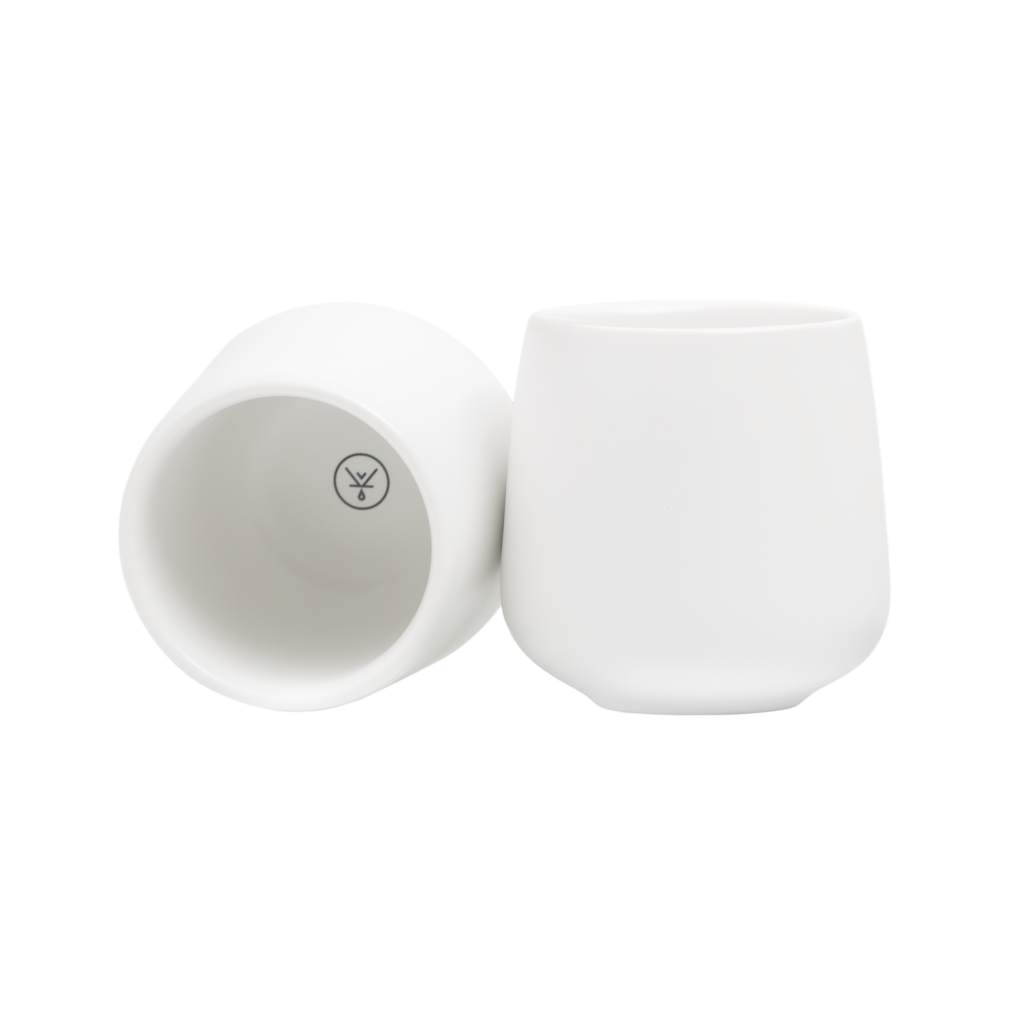 Set 2 Tazas Cerámica Lungo 150 ML Blanco