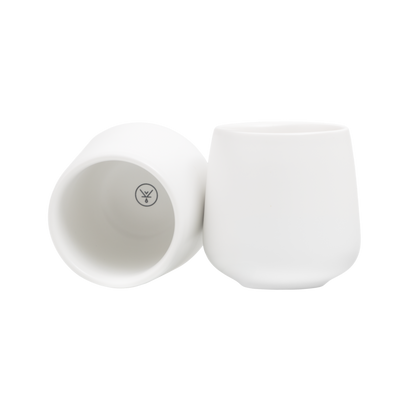 Set 2 Tazas Cerámica Lungo 150 ML Blanco