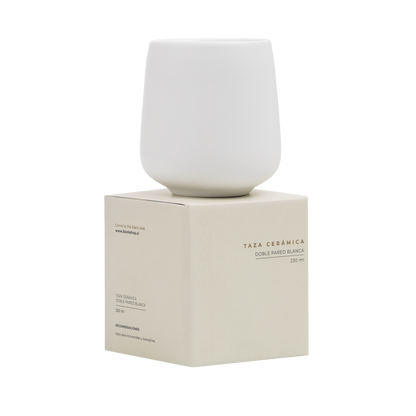 Taza Cerámica Cappuccino 230 ML Blanco